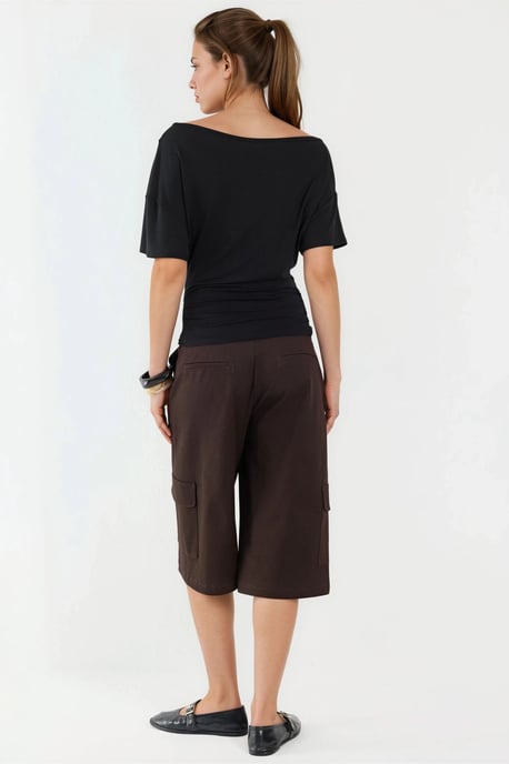Asymmetrische Hals Zacht Viscose Brei Top - Image 2