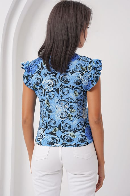 Geribbelde Mouwloze Crew Neck Blouse - Image 4