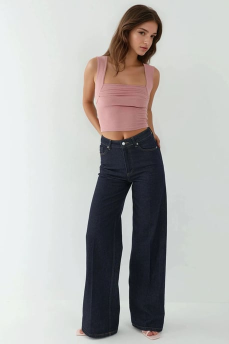 Gerimpelde Blouse met Vierkante Hals - Image 5