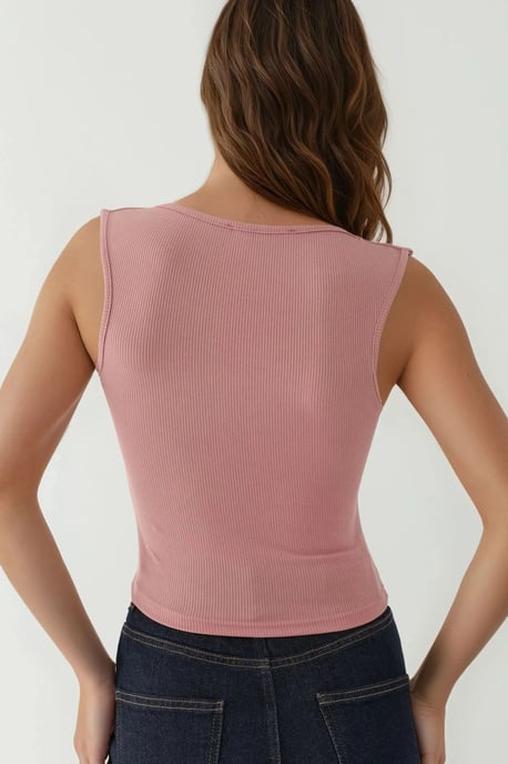 Gerimpelde Blouse met Vierkante Hals - Image 6