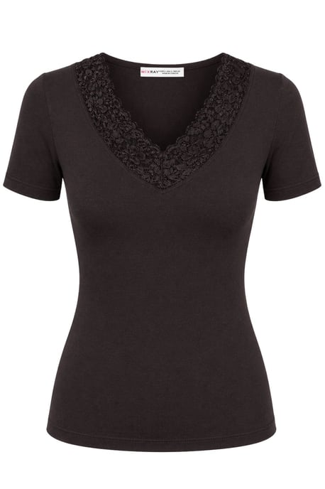 Spets V-ringad Slim Fit Blus - Image 1