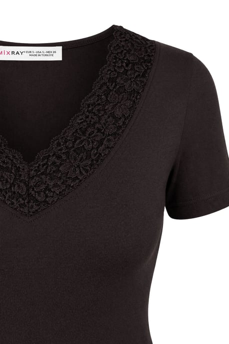 Spets V-ringad Slim Fit Blus - Image 2