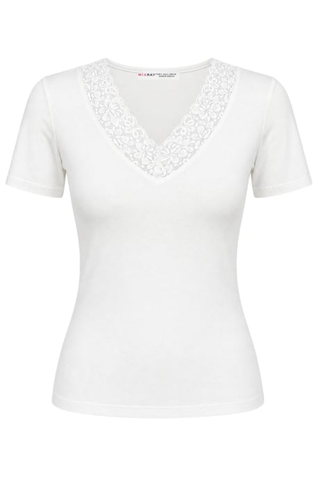 Spets V-ringad Slim Fit Blus - Image 1