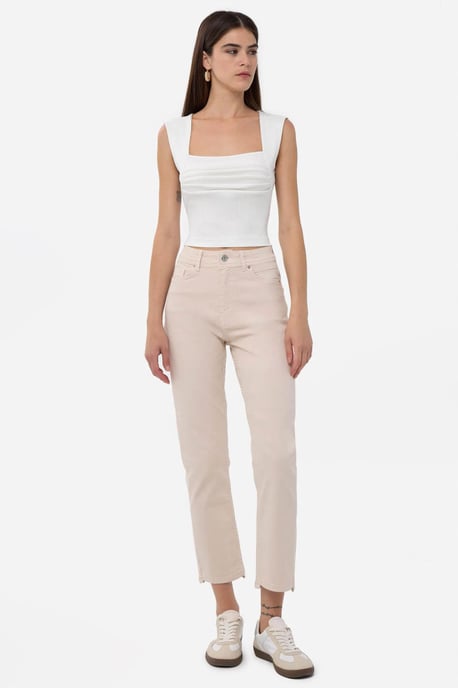 Gerimpelde Blouse met Vierkante Hals - Image 5