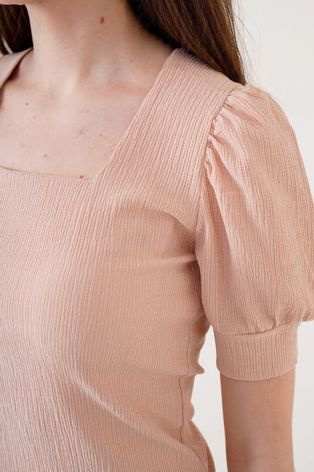 Slim fit fyrkantig krage blus - Image 3