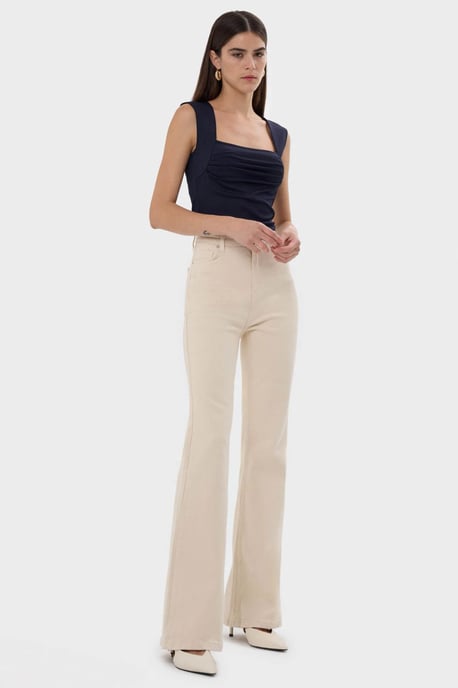 Gerimpelde Blouse met Vierkante Hals - Image 3