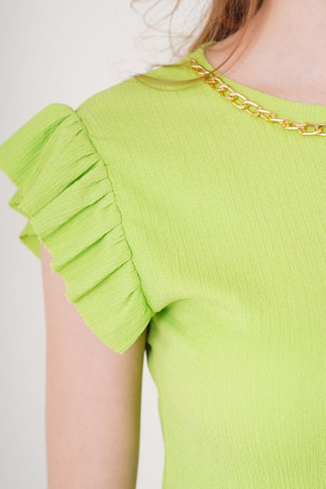 Geribbelde Mouwloze Crew Neck Blouse - Image 4