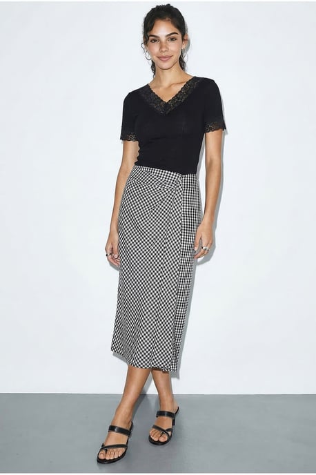 V-hals Slim Fit Blouse - Image 2