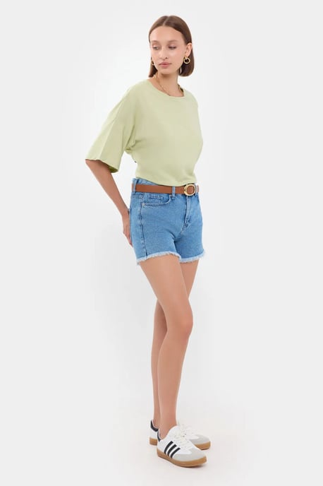 Basic Short Sleeve Round Neck T-Shirt - Image 2