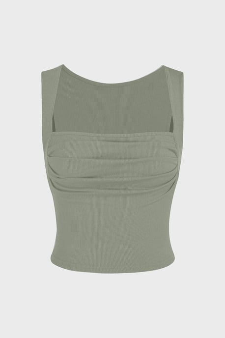 Gerimpelde Blouse met Vierkante Hals - Image 1
