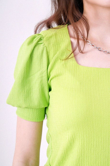 Slim fit fyrkantig krage blus - Image 4