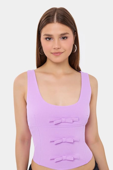 Mouwloze Bodycon Top met Strikdetail - Image 4