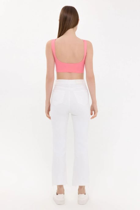 Sleeveless Round Neck Top with Back Detail - Image 5
