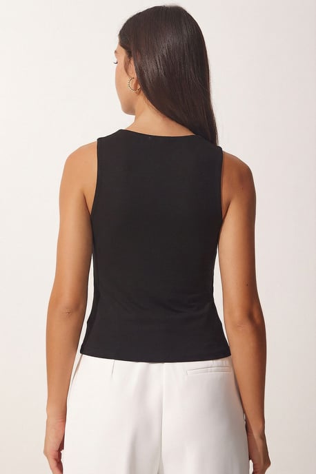 Slim Fit Crew Neck Crop Top - Image 3