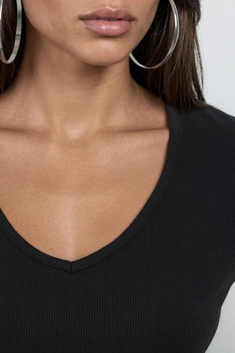 V-hals Ribbels Blouse - Image 5
