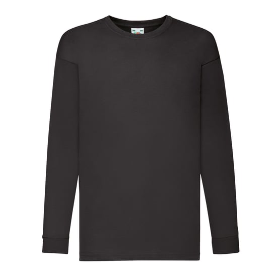 Fruit of the Loom Kinder/Kids Valueweight T-shirt met lange mouwen (Zwart) - Image 1