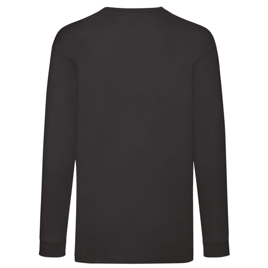 Fruit of the Loom Kinder/Kids Valueweight T-shirt met lange mouwen (Zwart) - Image 2