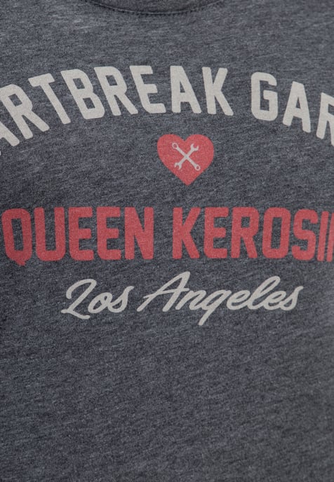 Queen Kerosin Damen Enzym Wash T-Shirt Heartbreak Garage - Image 4