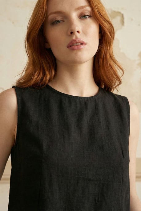 Linnenmix Blouse en Broek Set met Zak - Image 6