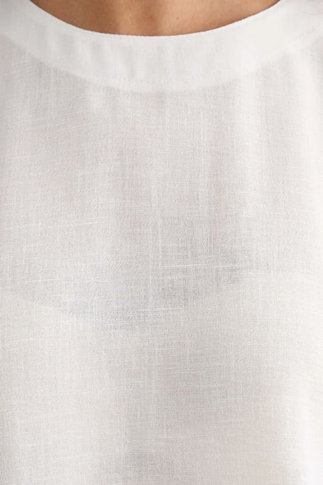 Linnen Voel Blouse & Elastische Taille Broek Tweedelige Coördinatie Set - Image 6