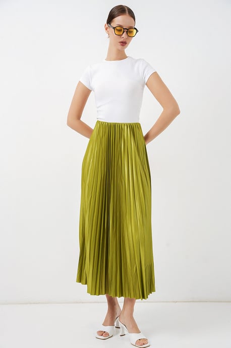 Hoge Taille Maxi Rok met Rimpeldetail - Image 3