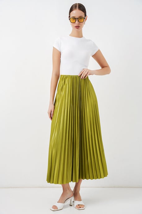 Hoge Taille Maxi Rok met Rimpeldetail - Image 5