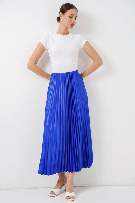Hoge Taille Maxi Rok met Rimpeldetail - Image 1