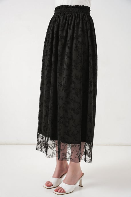 Bloemen Hoge Taille Maxi A-Lijn Rok - Image 4
