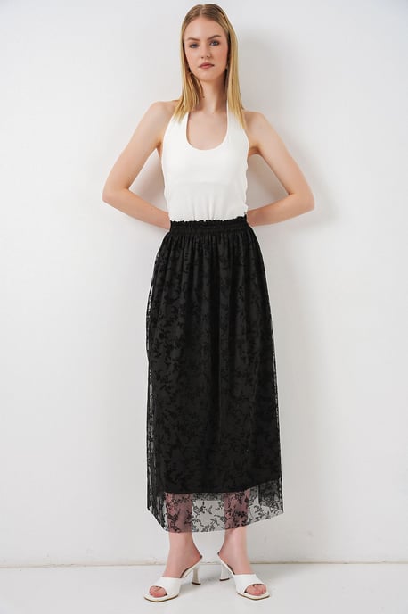 Bloemen Hoge Taille Maxi A-Lijn Rok - Image 5