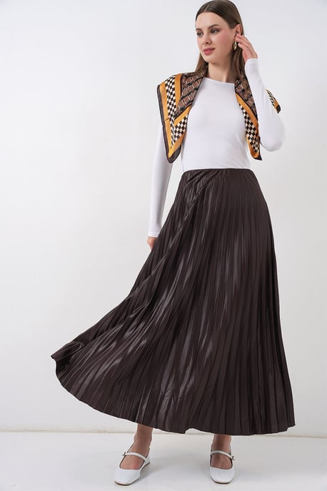Hoge Taille Maxi Rok met Rimpeldetail - Image 5