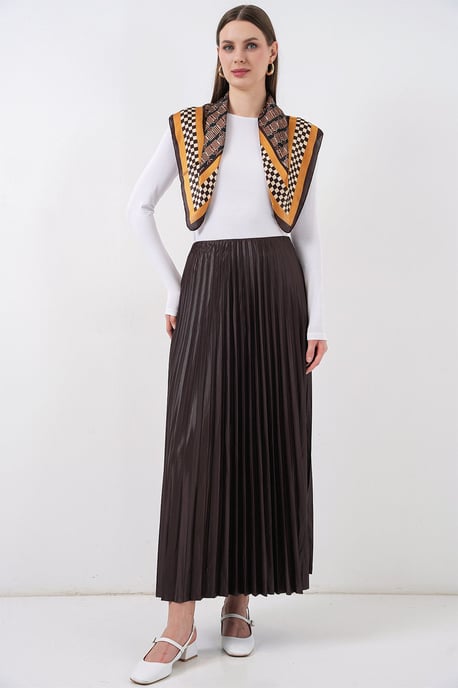 Hoge Taille Maxi Rok met Rimpeldetail - Image 6