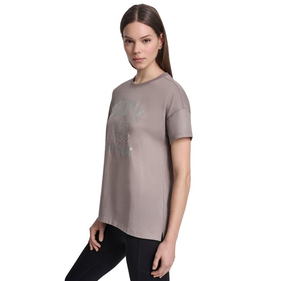 DKNY Dames/Dames 1989 Shimmer Regular T-shirt (Paddestoel) - Image 2