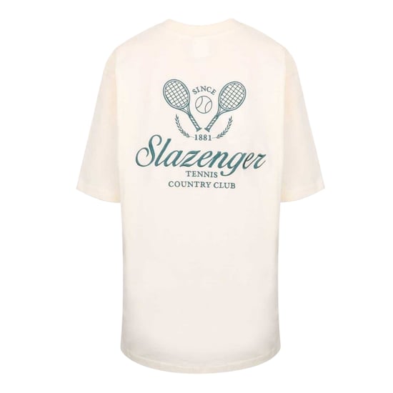 Slazenger Dames/Dames Geborduurd Oversized Tennis T-shirt (Wit) - Image 2
