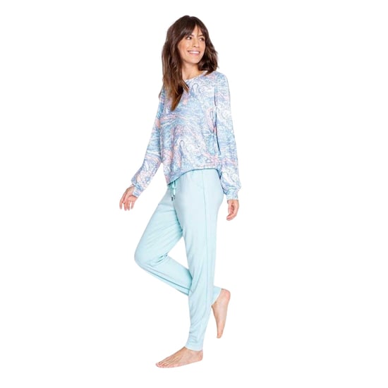 PJ Salvage Dames/Dames Watercolour Relaxed Fit T-shirt (Wit) - Image 1