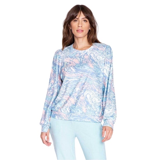 PJ Salvage Dames/Dames Watercolour Relaxed Fit T-shirt (Wit) - Image 2