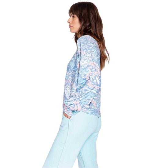 PJ Salvage Dames/Dames Watercolour Relaxed Fit T-shirt (Wit) - Image 3