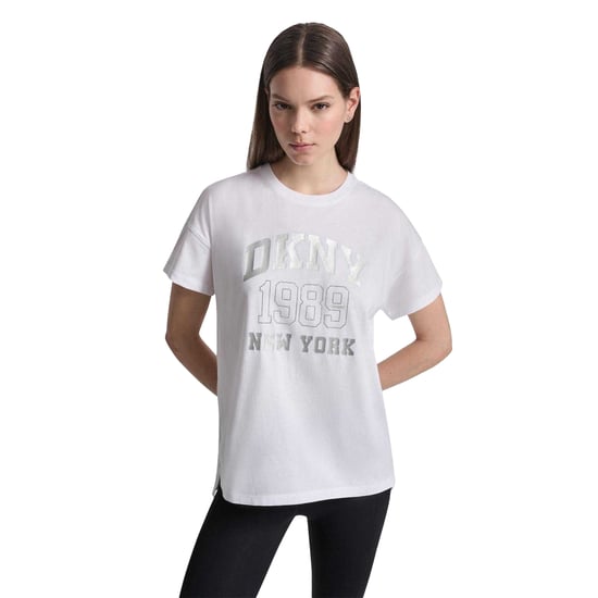 DKNY Dames/Dames 1989 Shimmer Regular T-shirt (Wit) - Image 1
