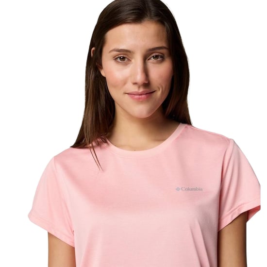 Columbia Womens/Ladies Bluevista Hill Crew Neck T-Shirt (Pink) - Image 3