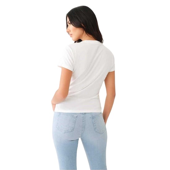 True Religion Smal T-shirt med logotyp och rund hals för damer (Optic White) - Image 3
