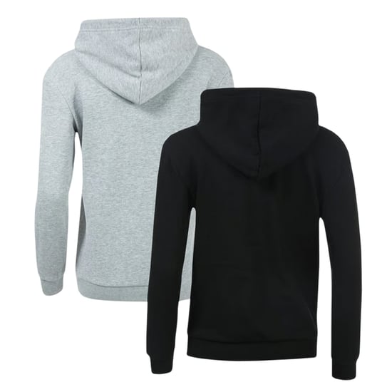 Brave Soul Dames/Dames Drop Shoulder Regular Hoodie (Set van 2) (Zwart/Grijs) - Image 2