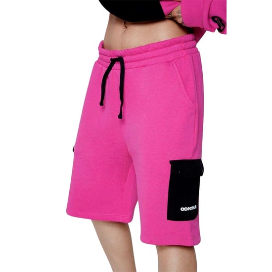 Hype Uniseks Cargo Shorts Contrast voor volwassenen (Roze) - Image 2