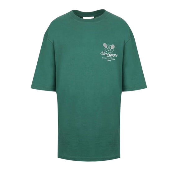Slazenger Dames/Dames Geborduurd Oversized Tennis T-shirt (Groen) - Image 1
