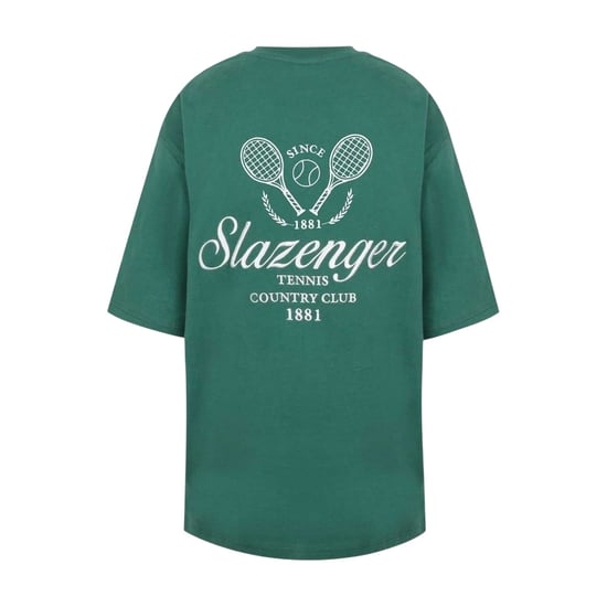 Slazenger Dames/Dames Geborduurd Oversized Tennis T-shirt (Groen) - Image 2