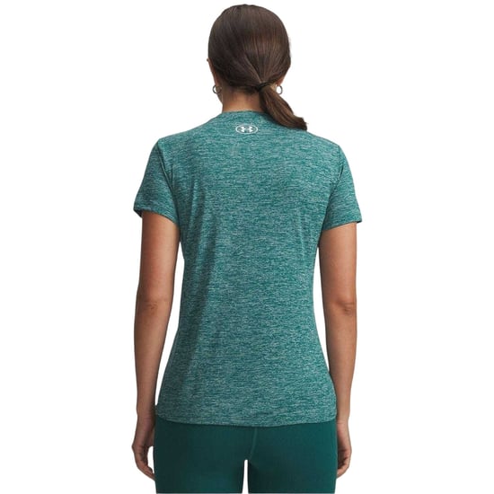 Under Armour T-shirt met gedraaide V-hals en losse pasvorm voor dames (Groen) - Image 2
