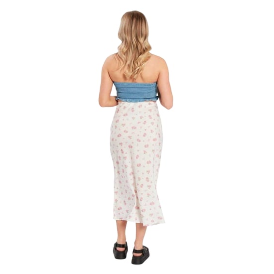 Influence Denim bandeau-top voor dames (Blauw) - Image 2