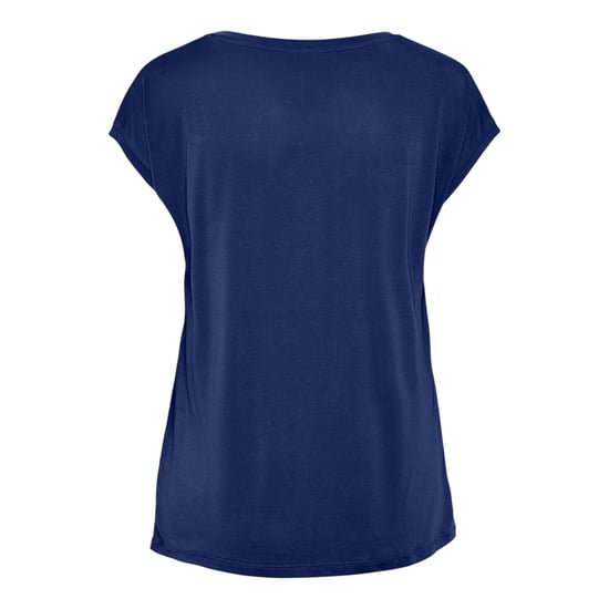 Pieces Pckamala gebreid T-shirt met V-hals voor dames (Blauw) - Image 2