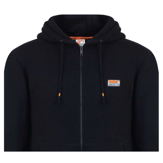 SoulCal Mens Signature Cotton Full Zip Hoodie (Black) - Image 4