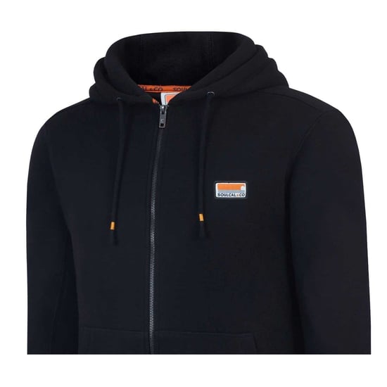 SoulCal Mens Signature Cotton Full Zip Hoodie (Black) - Image 5
