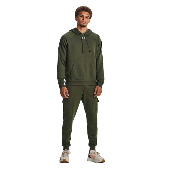 Under Armour Heren fleece hoodie (Marine/Wit) - Image 4