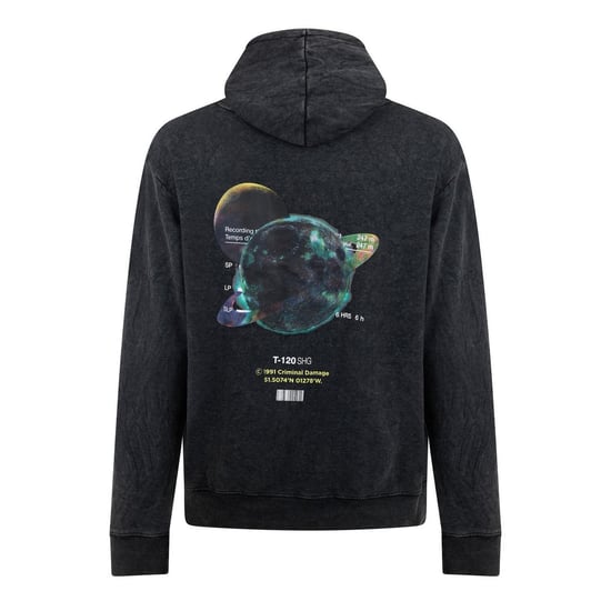 Criminal Damage Heren Galaxy-hoodie met gewassen look (Zwart wassen) - Image 2